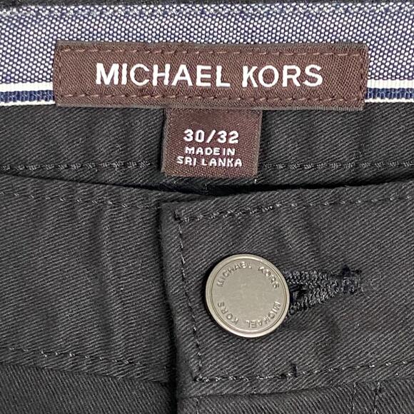 Michael Kors Men's 30x32 Parker Slim Fit Pant Stretch Solid Black NEW - Picture 7 of 11